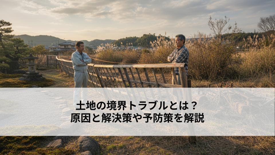 土地の境界トラブルとは？原因と解決策や予防策を解説