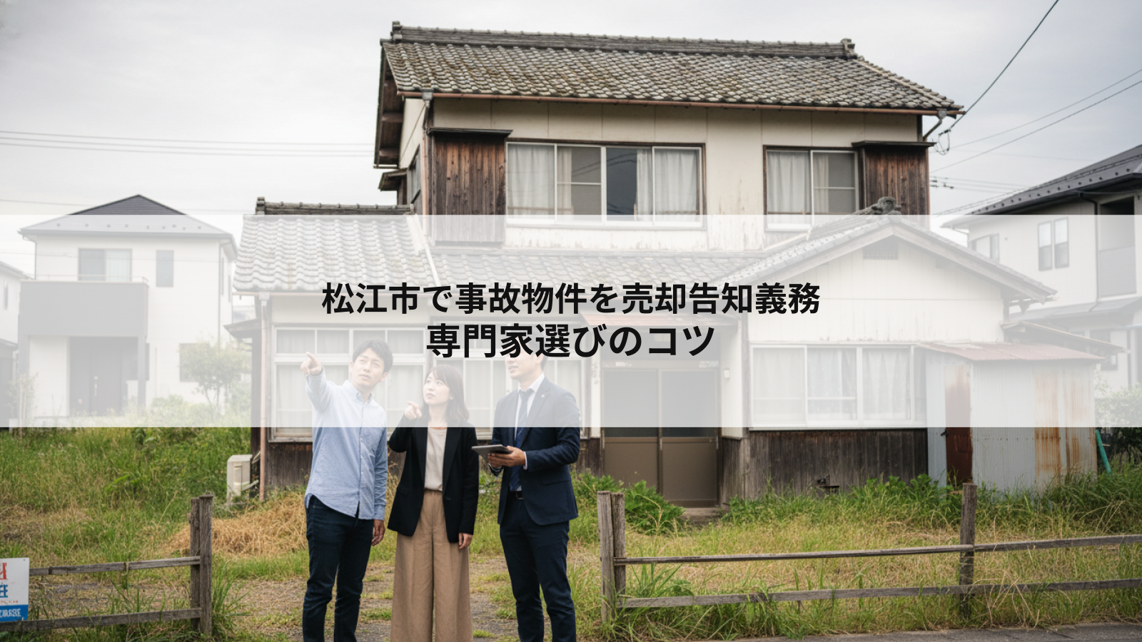 松江市で事故物件を売却告知義務と専門家選びのコツ